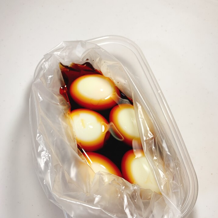 半熟玉子の煮卵(麺つゆで簡単)